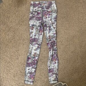 lululemon athletica Purple and White Patterned Leggings